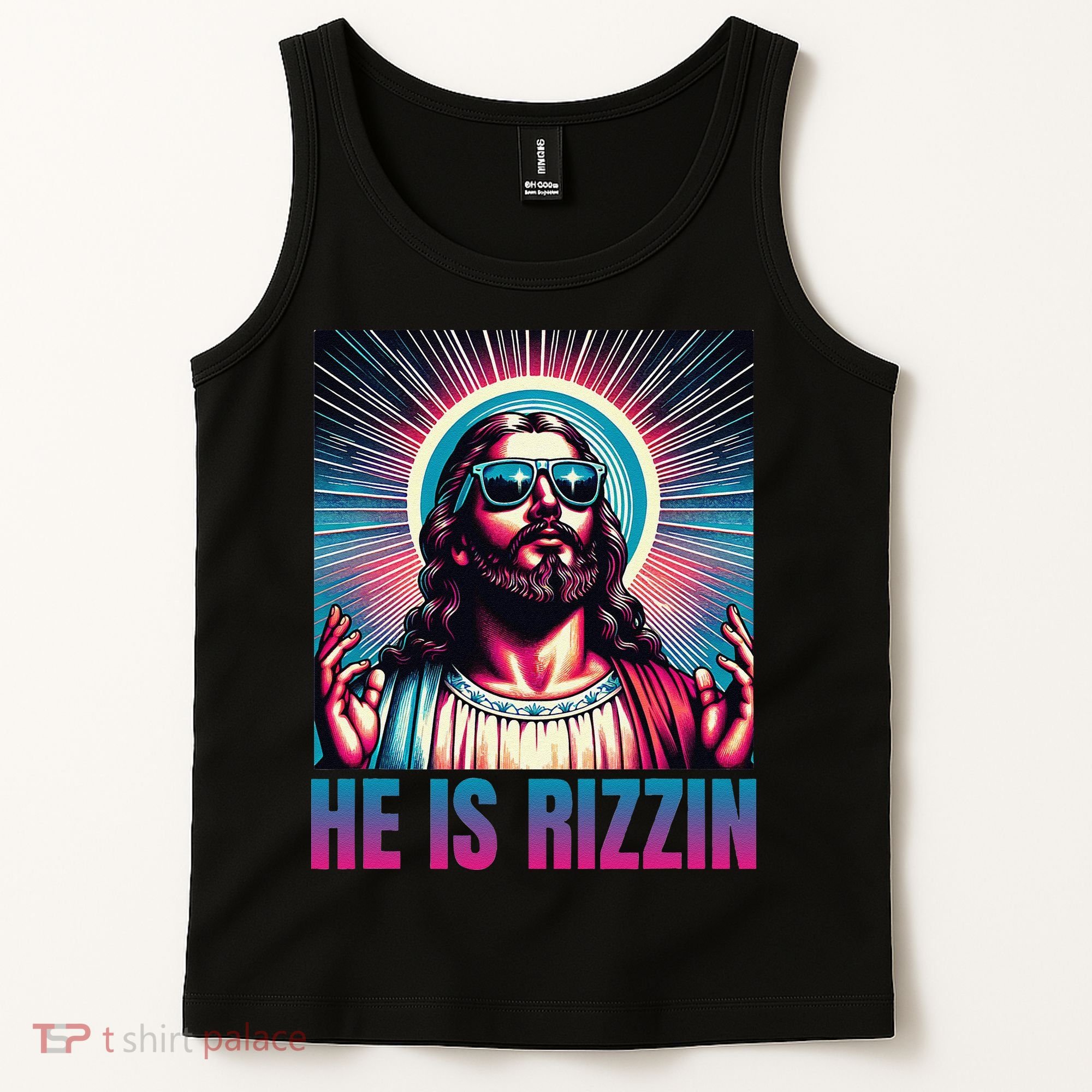 He Is Rizzin Jesus Is Rizzen Tank Top