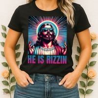 He Is Rizzin Jesus Is Rizzen Women's T-Shirt thumb 2