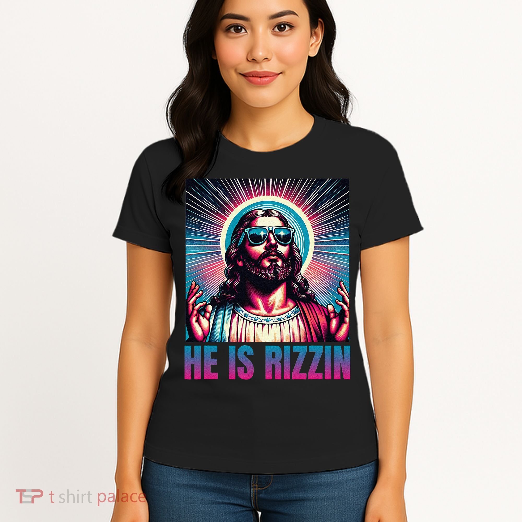 He Is Rizzin Jesus Is Rizzen Women's T-Shirt