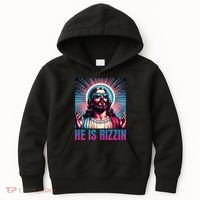 He Is Rizzin Jesus Is Rizzen Kids Hoodie thumb 0