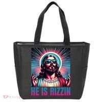 He Is Rizzin Jesus Is Rizzen Tote Bag thumb 0