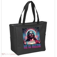 He Is Rizzin Jesus Is Rizzen Tote Bag thumb 2