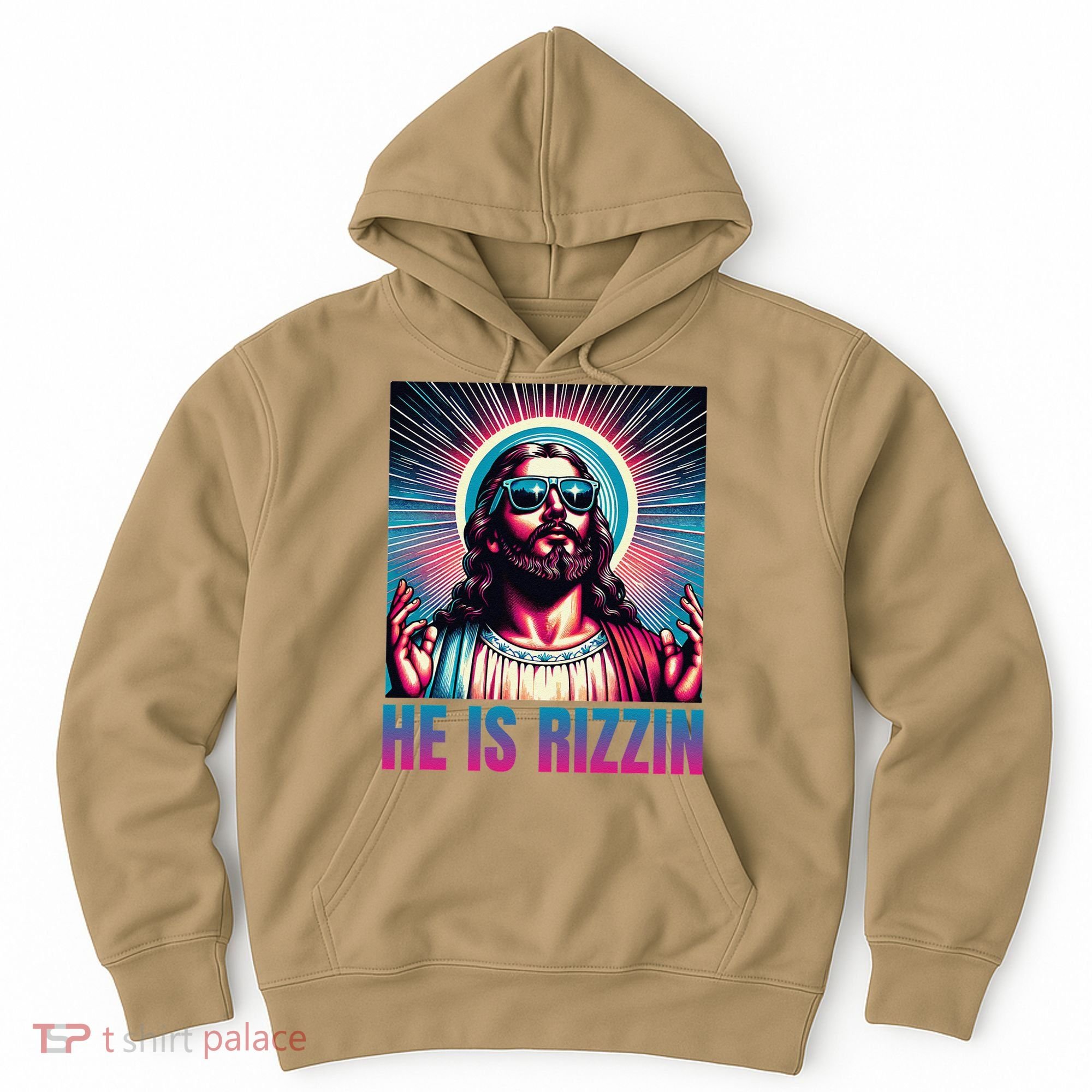 He Is Rizzin Jesus Is Rizzen Hoodie