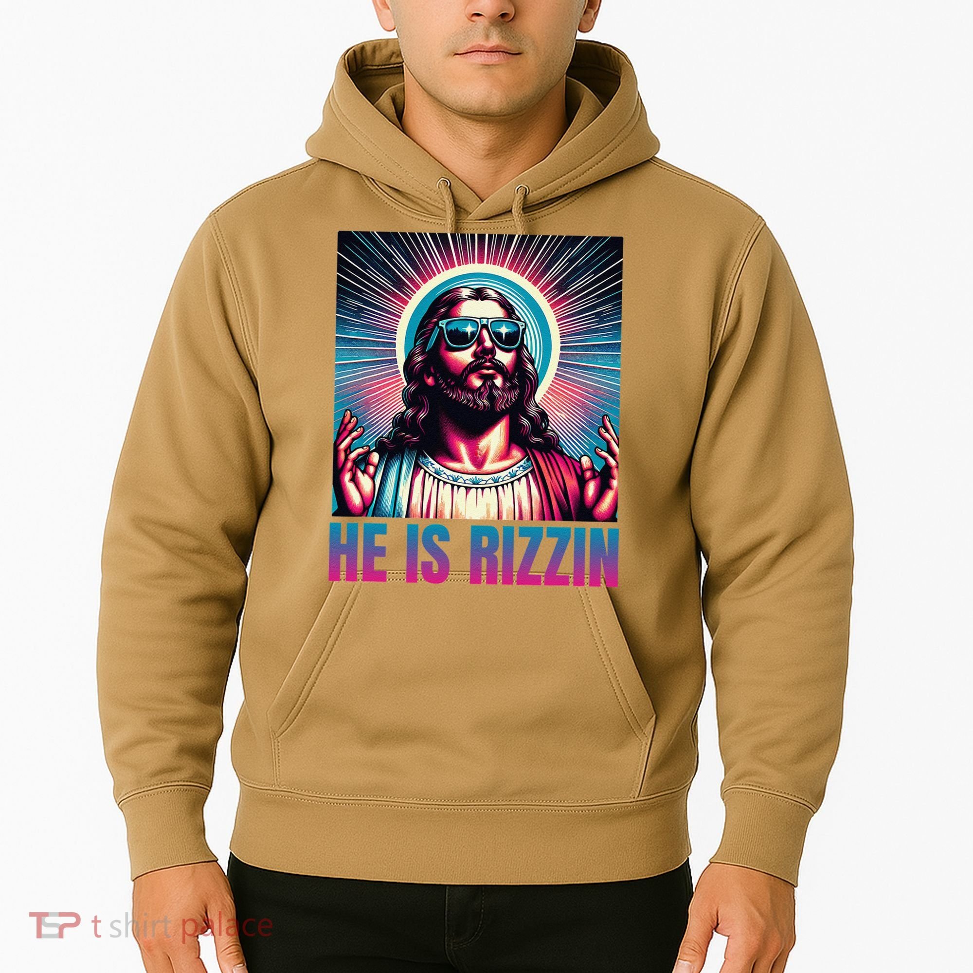 He Is Rizzin Jesus Is Rizzen Hoodie