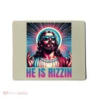 He Is Rizzin Jesus Is Rizzen Mousepad thumb 0