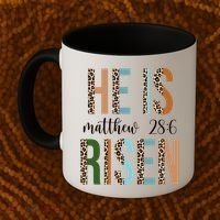 He Is Risen Matthew Bible Verse Coffee Mug thumb 2