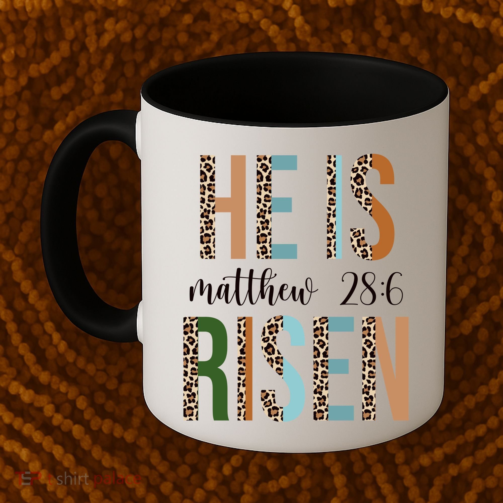 He Is Risen Matthew Bible Verse Coffee Mug