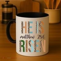 He Is Risen Matthew Bible Verse Coffee Mug thumb 4
