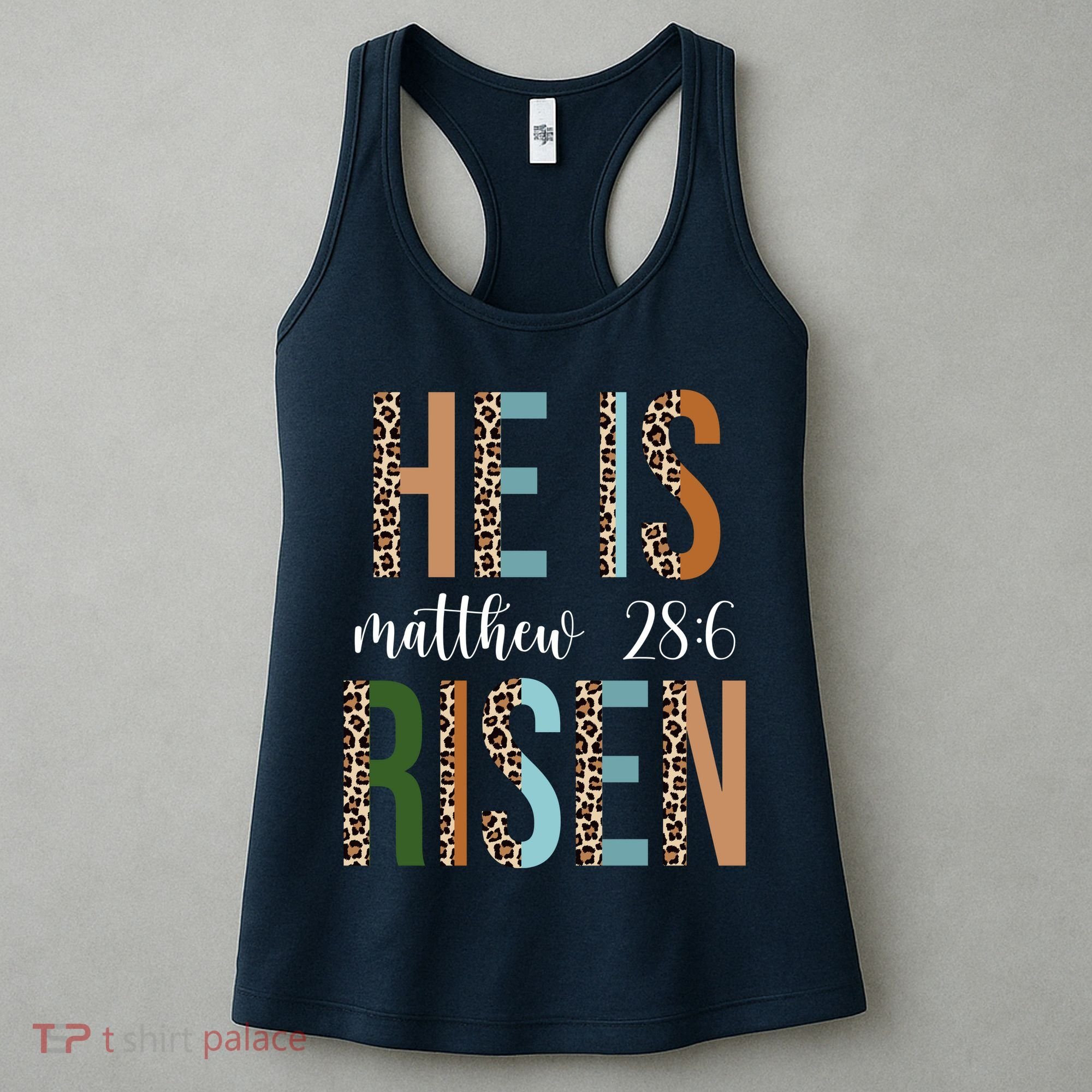 He Is Risen Matthew Bible Verse Women's Tank Top
