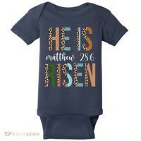 He Is Risen Matthew Bible Verse Baby Bodysuit thumb 0