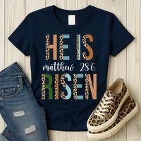 He Is Risen Matthew Bible Verse Women's T-Shirt thumb 3