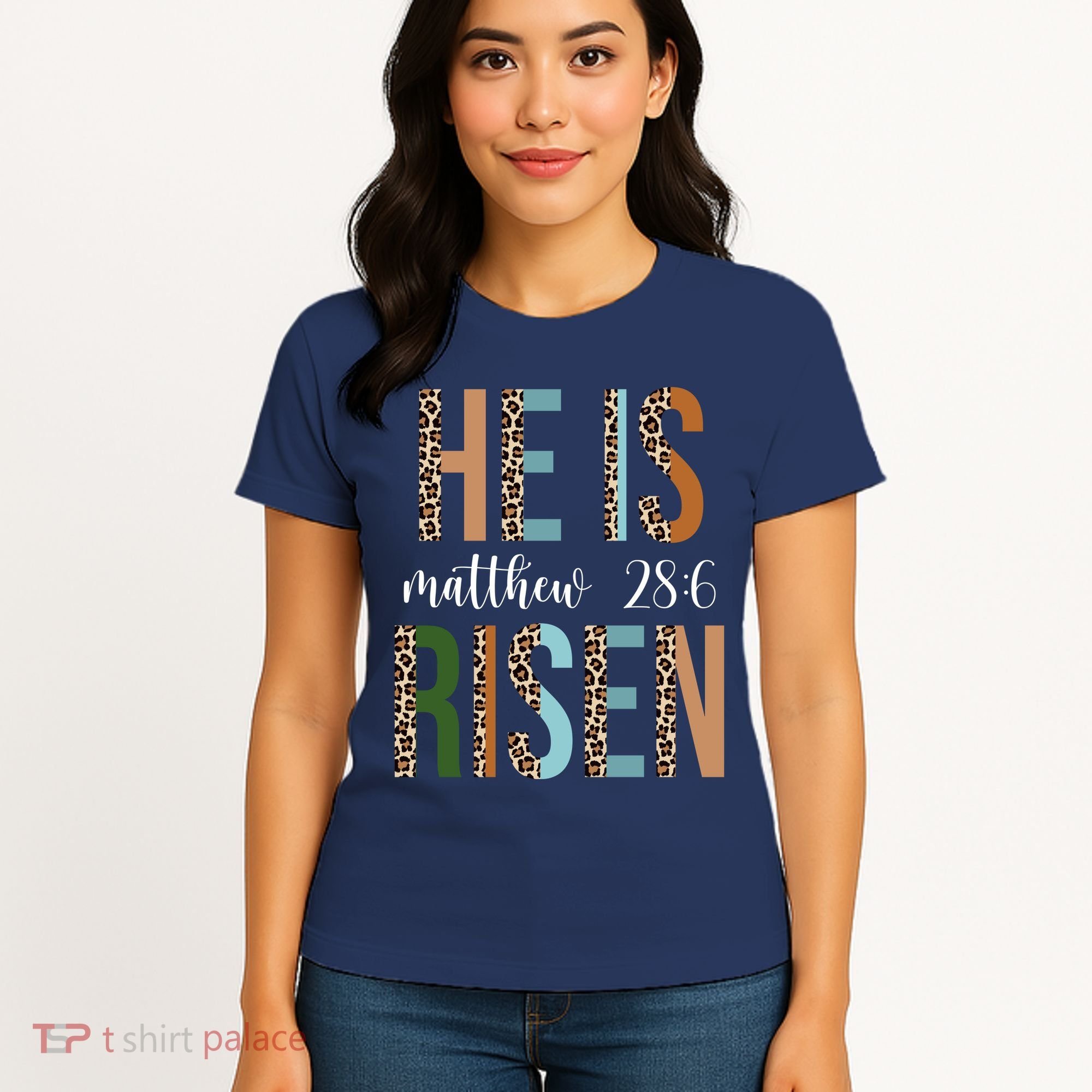 He Is Risen Matthew Bible Verse Women's T-Shirt