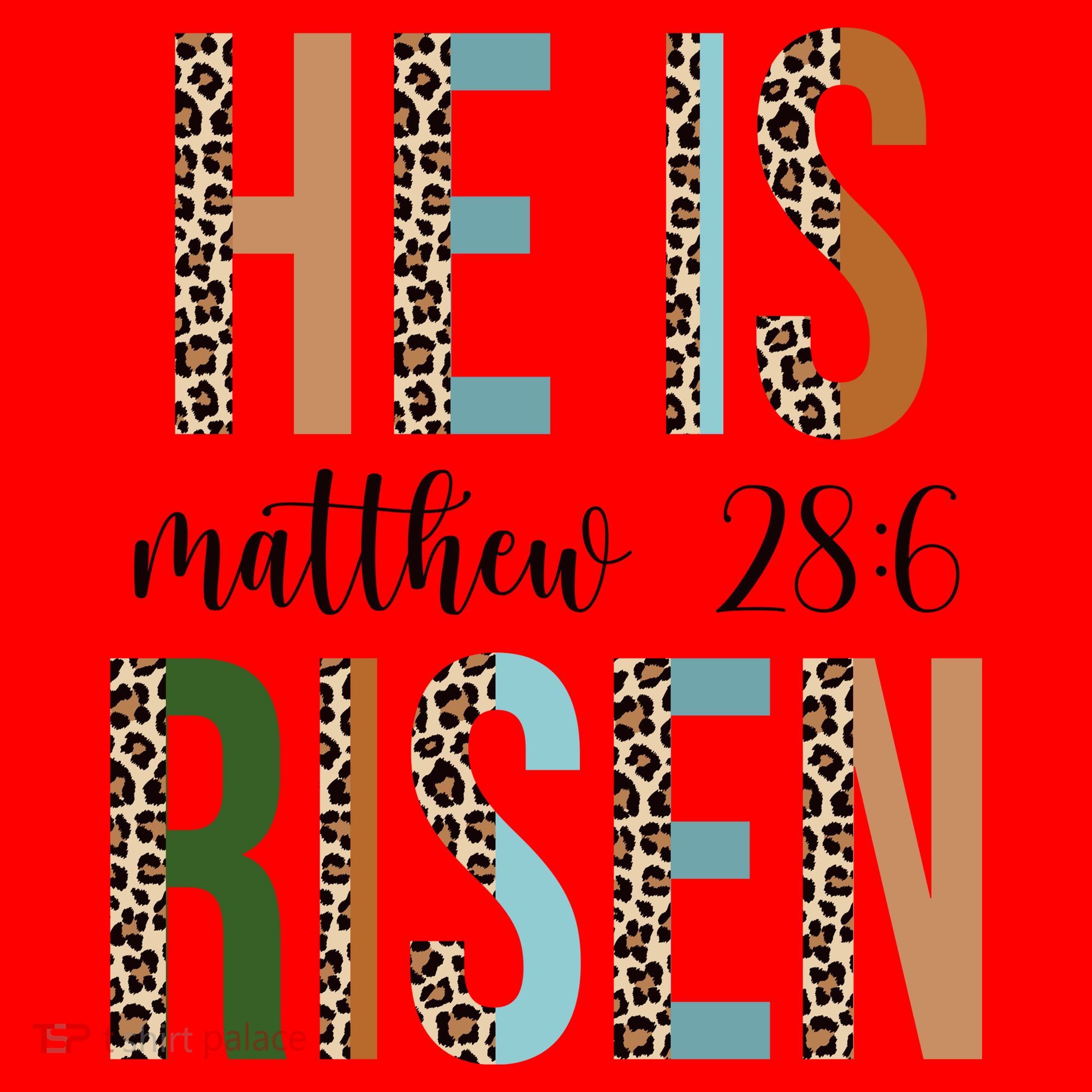He Is Risen Matthew Bible Verse Santa Hat