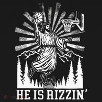 He Is Rizzin Funny Jesus Basketball Christian Religious Long Sleeve Shirt thumb 2