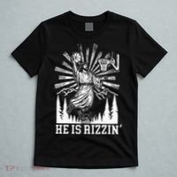 He Is Rizzin Funny Jesus Basketball Christian Religious T-Shirt thumb 5