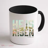 He Is Risen Boho Easter Christian Jesus Gift Coffee Mug thumb 1
