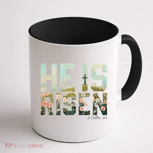 He Is Risen Boho Easter Christian Jesus Gift Coffee Mug