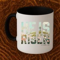 He Is Risen Boho Easter Christian Jesus Gift Coffee Mug thumb 2