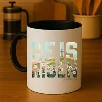 He Is Risen Boho Easter Christian Jesus Gift Coffee Mug thumb 4