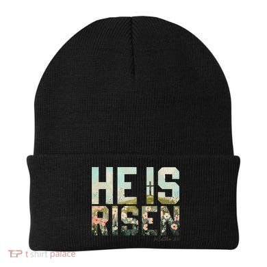 He Is Risen Boho Easter Christian Jesus Gift Beanie