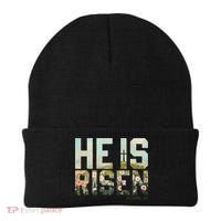 He Is Risen Boho Easter Christian Jesus Gift Beanie thumb 0