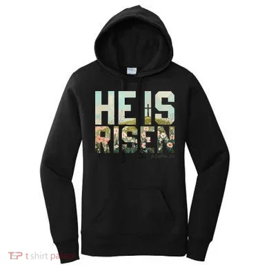 He Is Risen Boho Easter Christian Jesus Gift Women's Hoodie