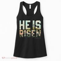 He Is Risen Boho Easter Christian Jesus Gift Women's Tank Top thumb 0