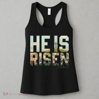 He Is Risen Boho Easter Christian Jesus Gift Women's Tank Top thumb 3