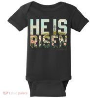 He Is Risen Boho Easter Christian Jesus Gift Baby Bodysuit thumb 0