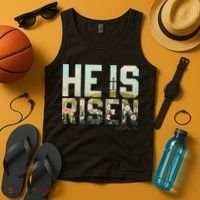 He Is Risen Boho Easter Christian Jesus Gift Tank Top thumb 4