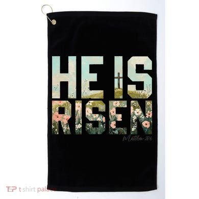 He Is Risen Boho Easter Christian Jesus Gift Golf Towel
