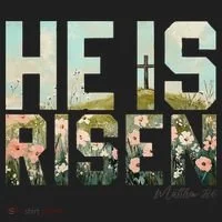 He Is Risen Boho Easter Christian Jesus Gift Golf Towel thumb 3