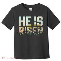 He Is Risen Boho Easter Christian Jesus Gift Toddler T-Shirt thumb 0