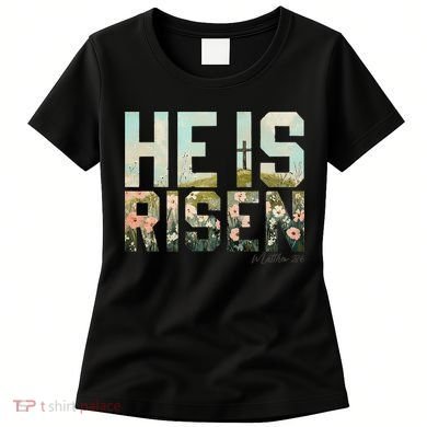 He Is Risen Boho Easter Christian Jesus Gift Women's T-Shirt