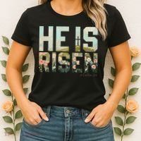 He Is Risen Boho Easter Christian Jesus Gift Women's T-Shirt thumb 2