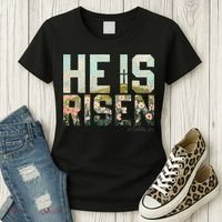 He Is Risen Boho Easter Christian Jesus Gift Women's T-Shirt thumb 3