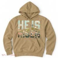 He Is Risen Boho Easter Christian Jesus Gift Hoodie thumb 0