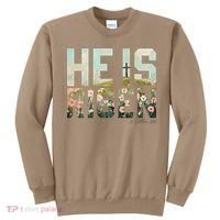 He Is Risen Boho Easter Christian Jesus Gift Sweatshirt thumb 0