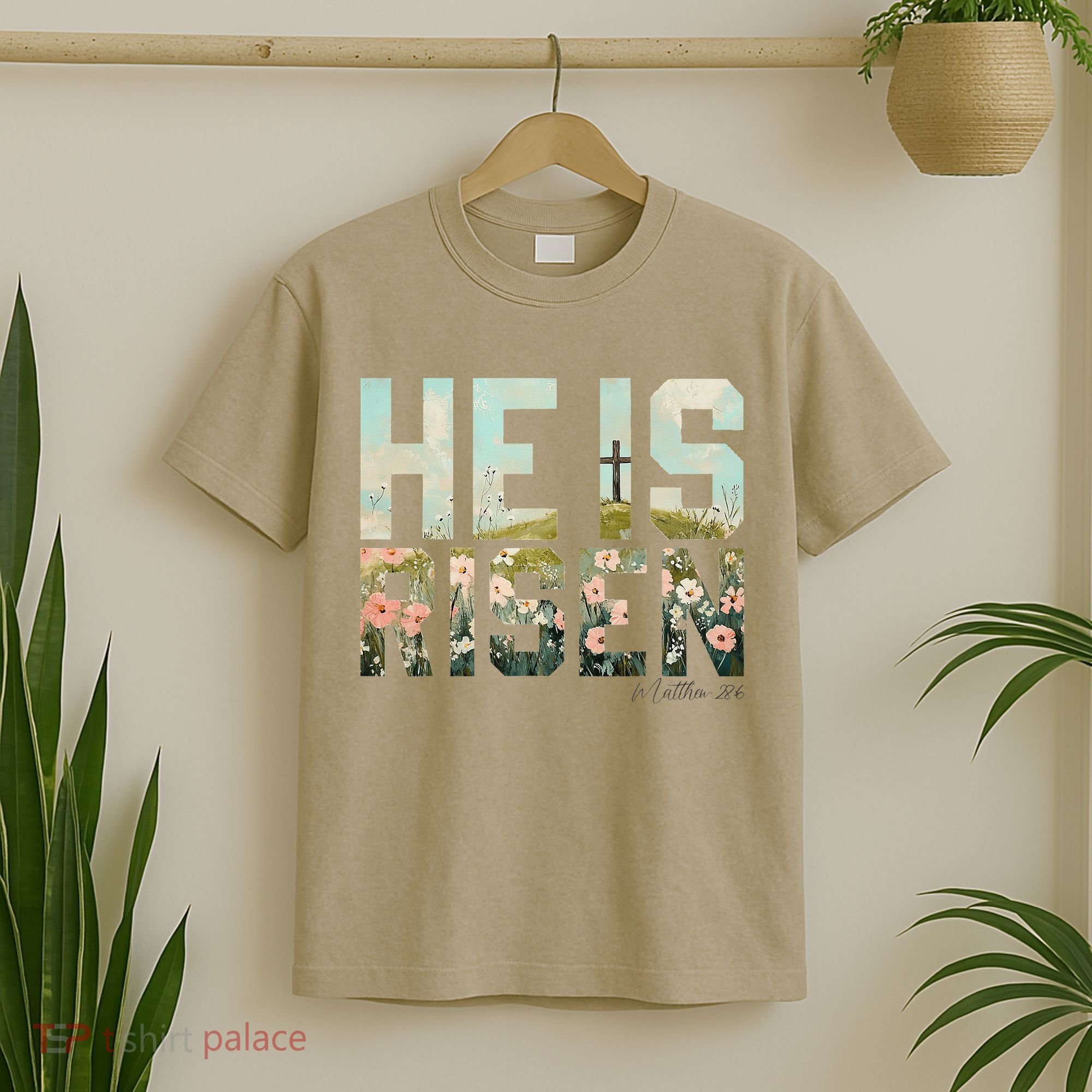 He Is Risen Boho Easter Christian Jesus Gift T-Shirt