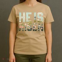 He Is Risen Boho Easter Christian Jesus Gift T-Shirt thumb 4