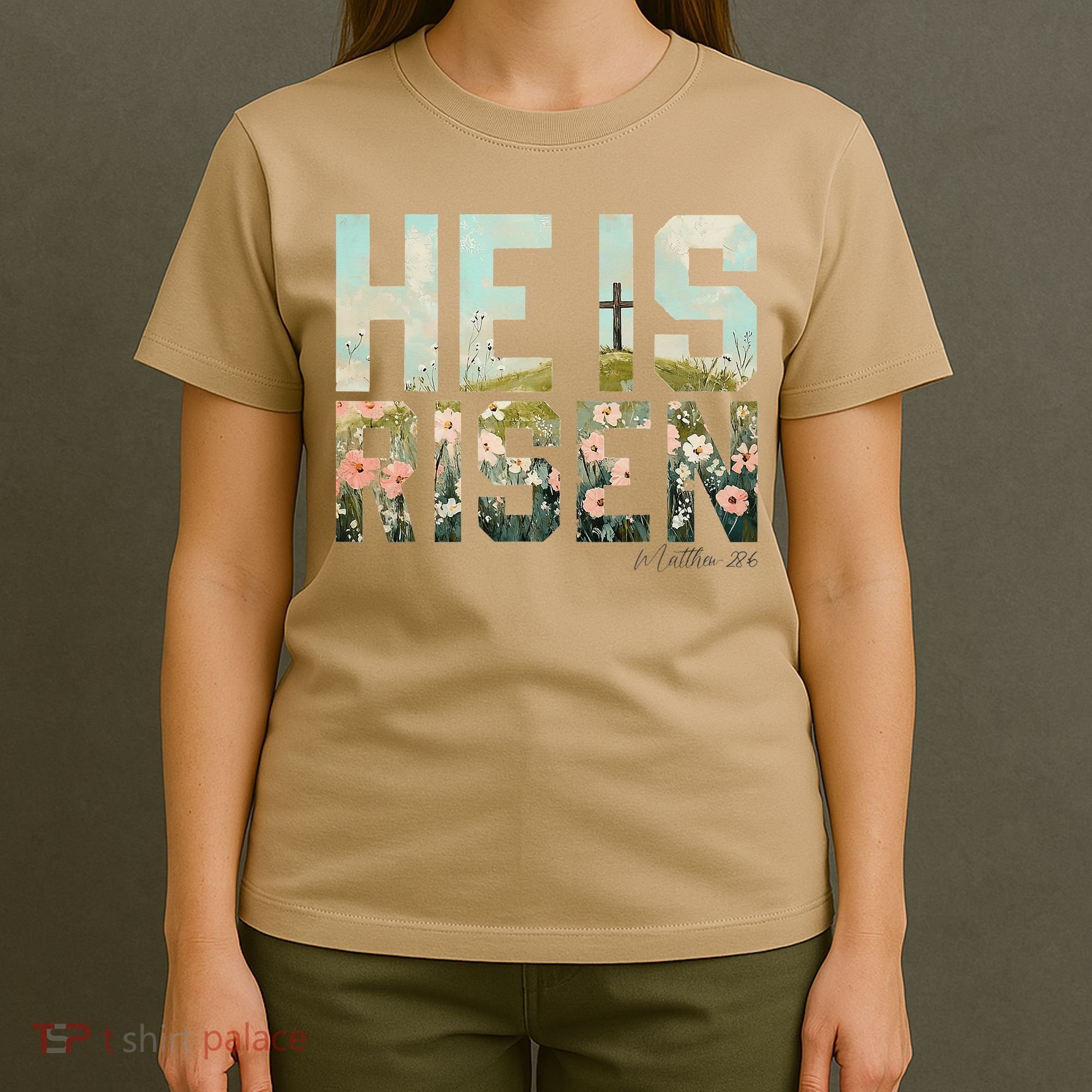 He Is Risen Boho Easter Christian Jesus Gift T-Shirt