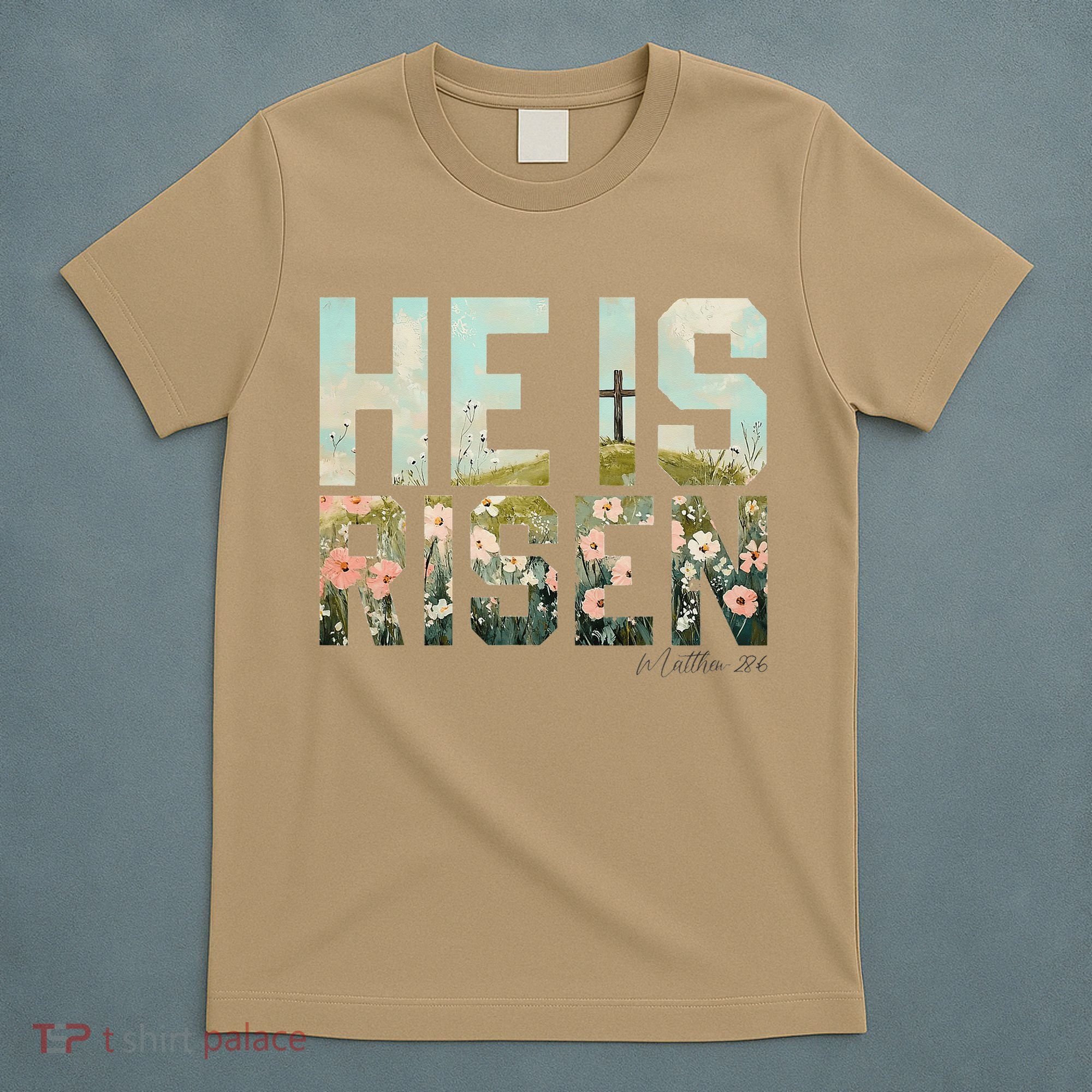 He Is Risen Boho Easter Christian Jesus Gift T-Shirt
