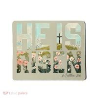He Is Risen Boho Easter Christian Jesus Gift Mousepad thumb 0