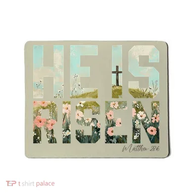 He Is Risen Boho Easter Christian Jesus Gift Mousepad