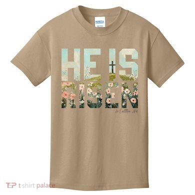 He Is Risen Boho Easter Christian Jesus Gift Kids T-Shirt