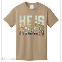 He Is Risen Boho Easter Christian Jesus Gift Kids T-Shirt thumb 0