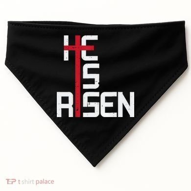 He Is Risen Cross Jesus Easter Christian Religious Men Teens USA-Made Doggie Bandana