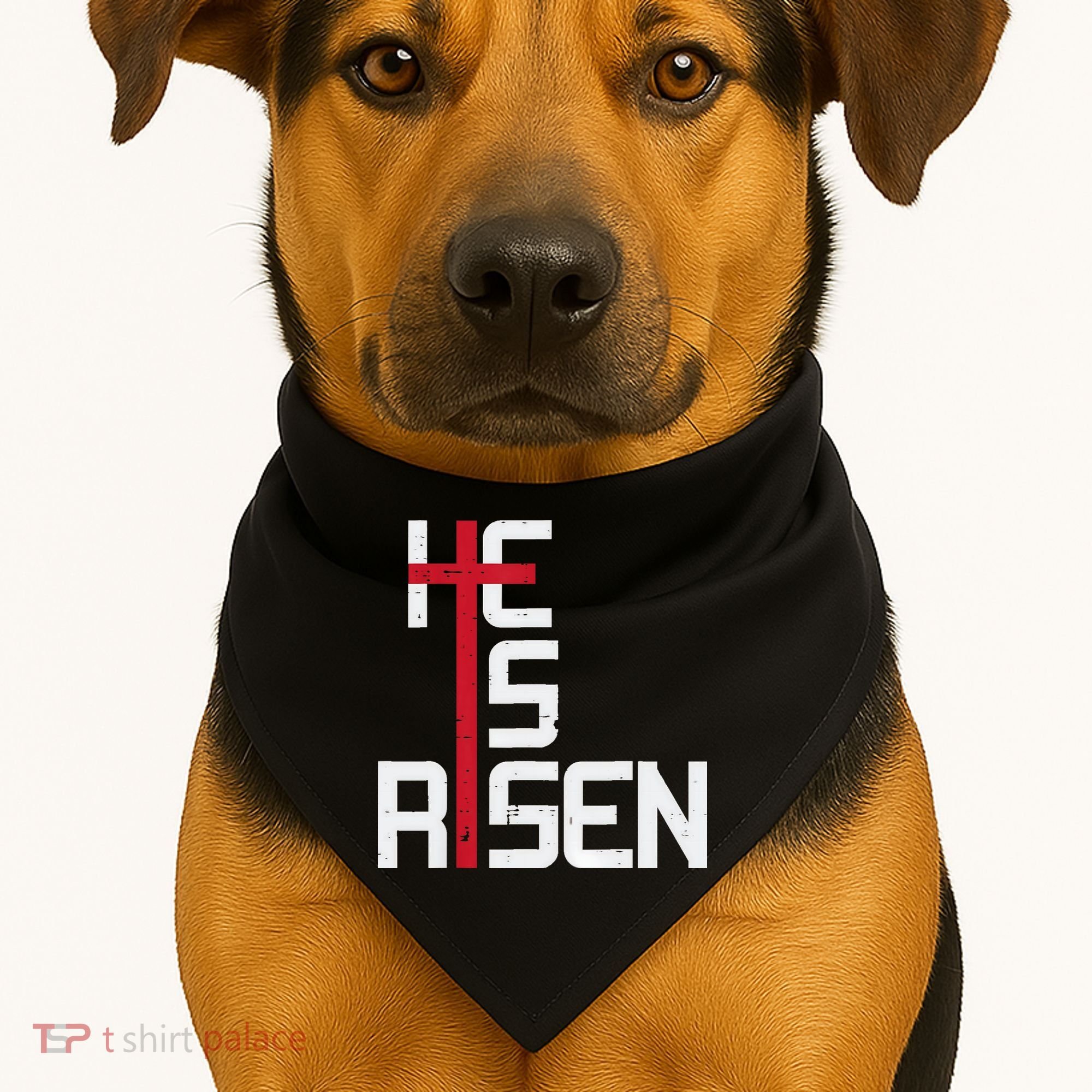 He Is Risen Cross Jesus Easter Christian Religious Men Teens USA-Made Doggie Bandana