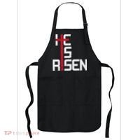 He Is Risen Cross Jesus Easter Christian Religious Men Teens Apron thumb 0