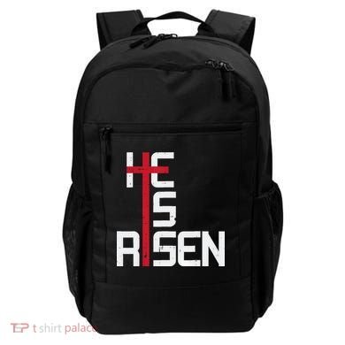 He Is Risen Cross Jesus Easter Christian Religious Men Teens Backpack